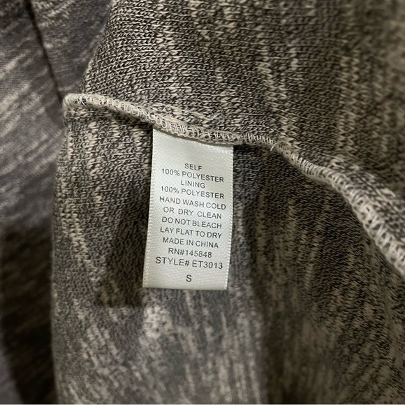 Everly Anthropologie Women's Double Pocket Long Cardigan Button Up Beige Black - Picture 6 of 6